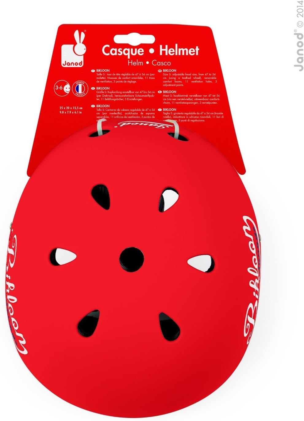 Janod Casco Per Balance Bike Rosso