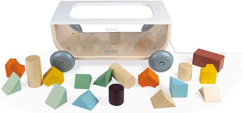 Janod - Carrello Cubetti In Legno