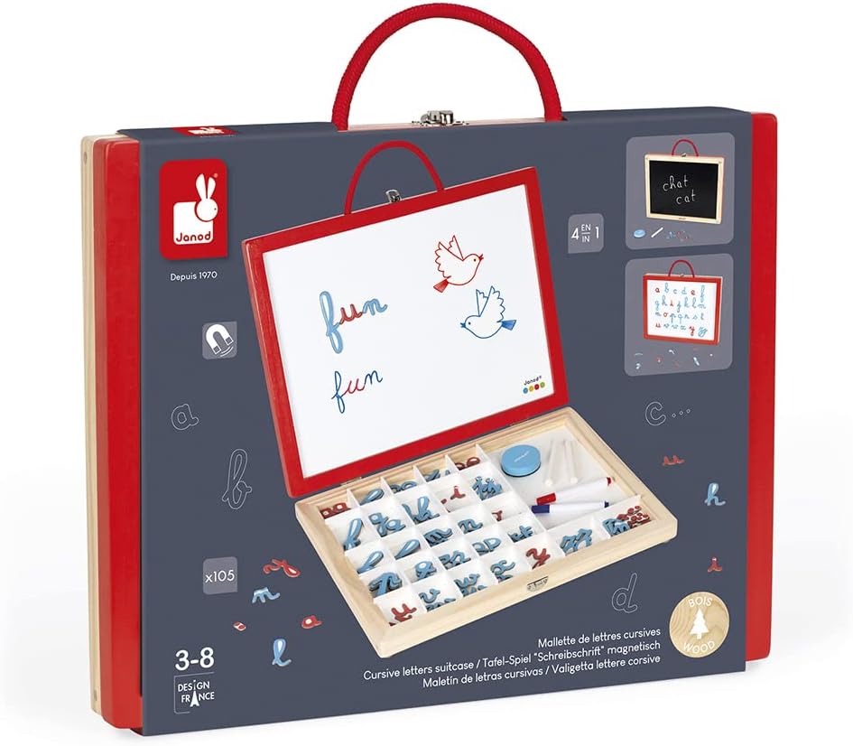 Janod - Essentiel - Lettere Corsive 4 In 1 Legno
