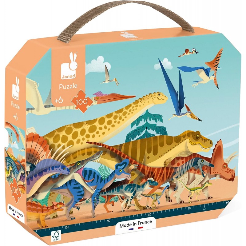 Janod  Dino - Puzzle Panoramico Dinosauro