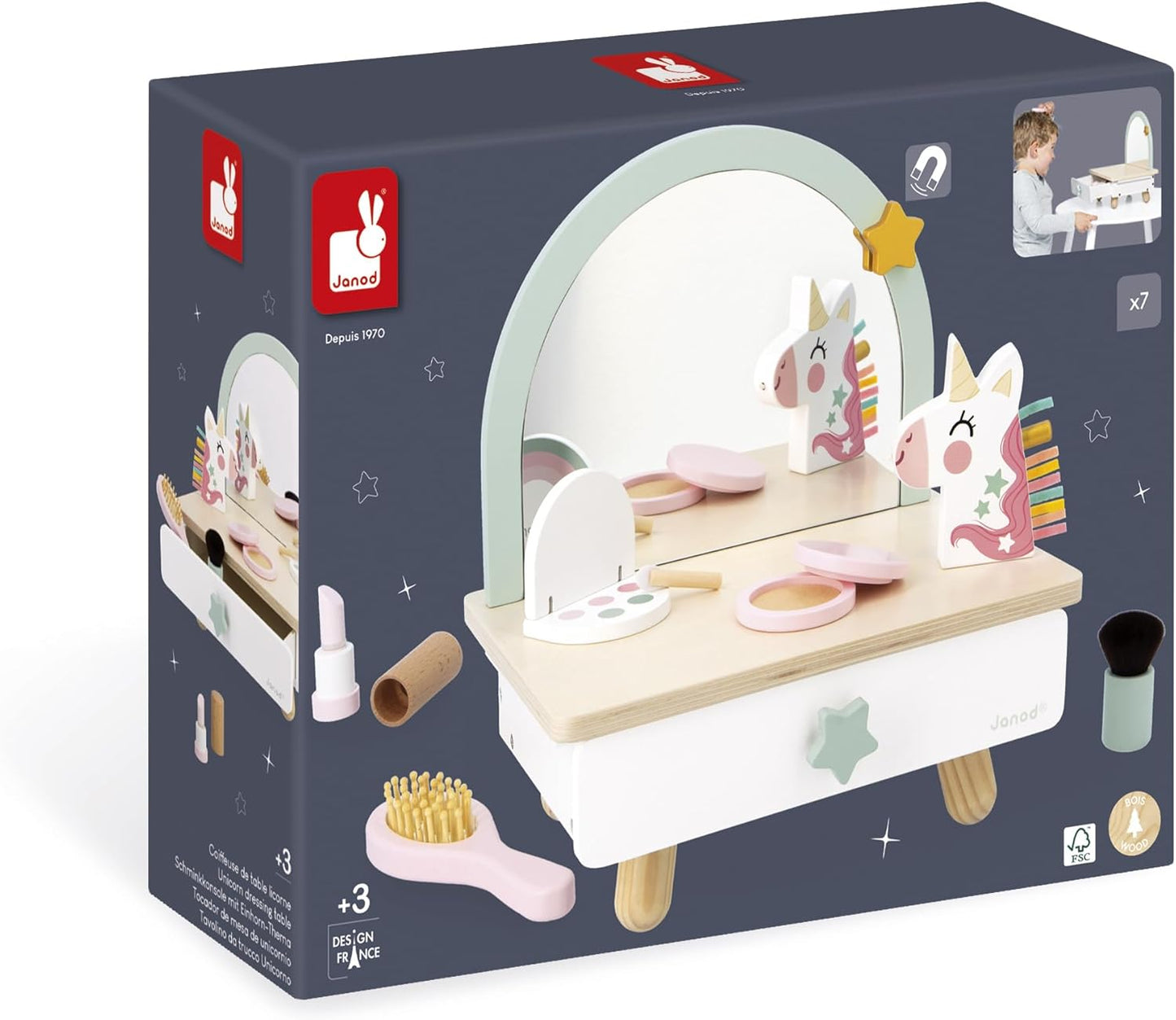 Unicorno - Tavolino Da Trucco  Janod