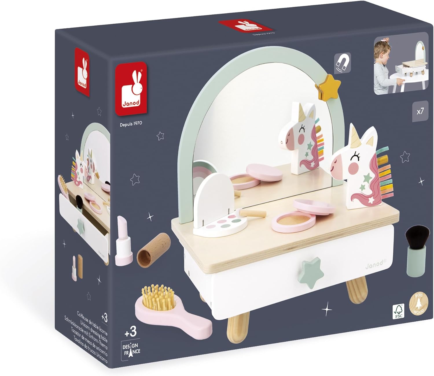 Unicorno - Tavolino Da Trucco  Janod