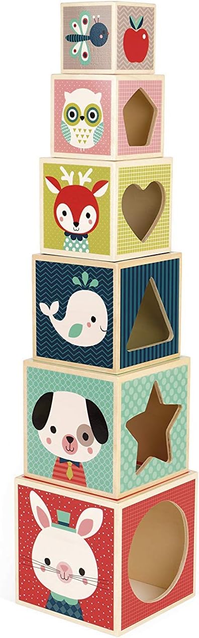 Piramide 6 Cubi - Baby Foresta  Janod