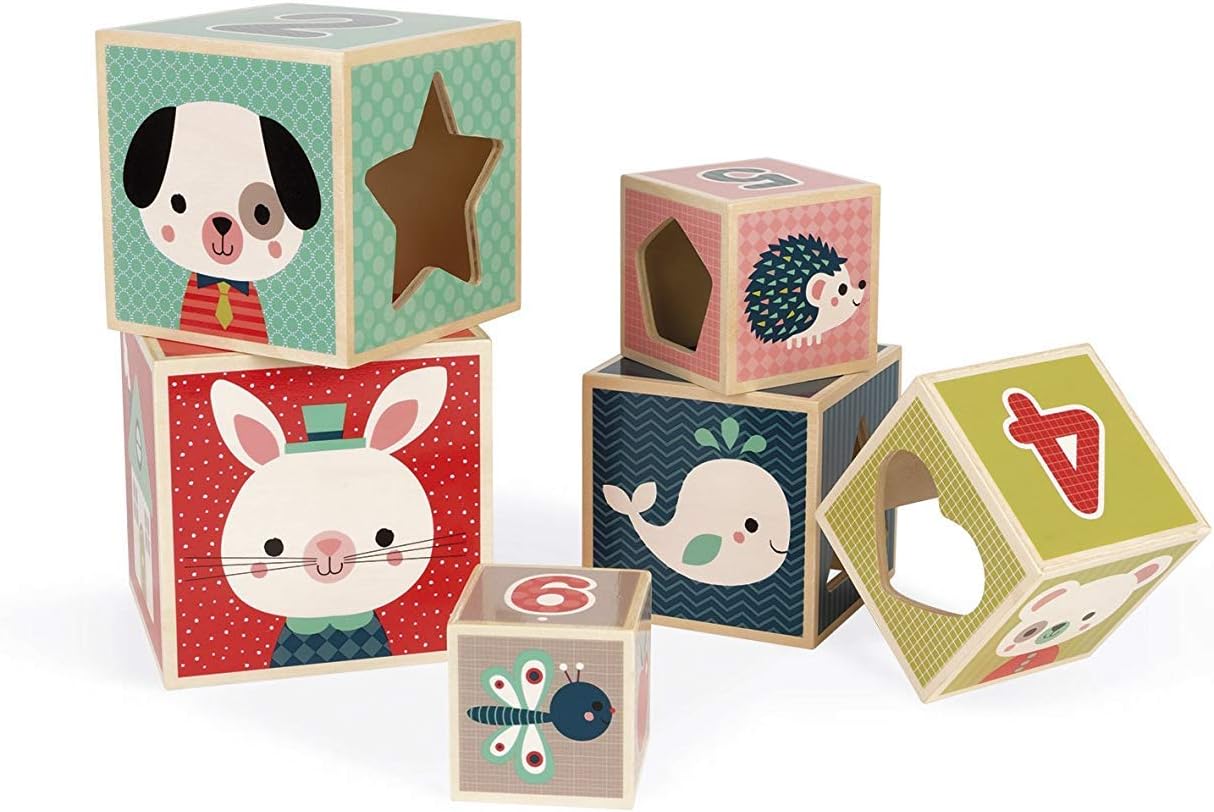 Piramide 6 Cubi - Baby Foresta  Janod