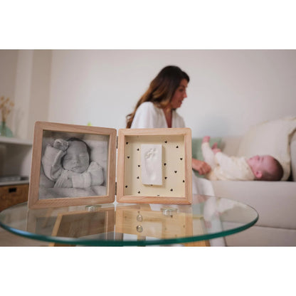PETIT ARTICHAUT Impronte bebe doppia cornice con graziosi cuori