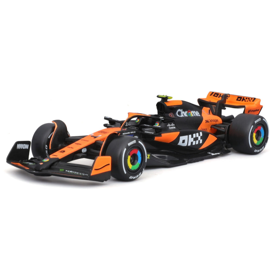 Bburago Formula Racing 2024 F-1 McLaren MCL38 #4 Lando Norris WB Veicolo pressofuso in scala 1:43