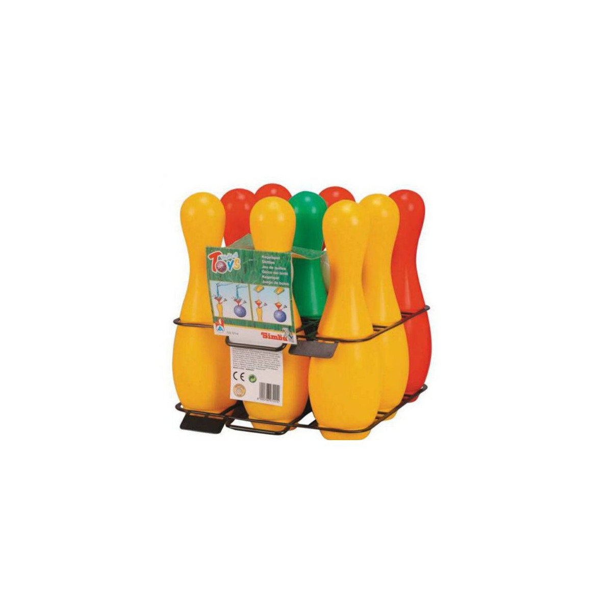 Set Birilli Grandi 28 cm. Bowling 9 Pezzi con 2 Palle