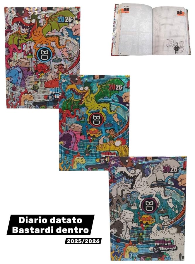 Bastardi Dentro Diario Datato 2025-2026 3 Variabili