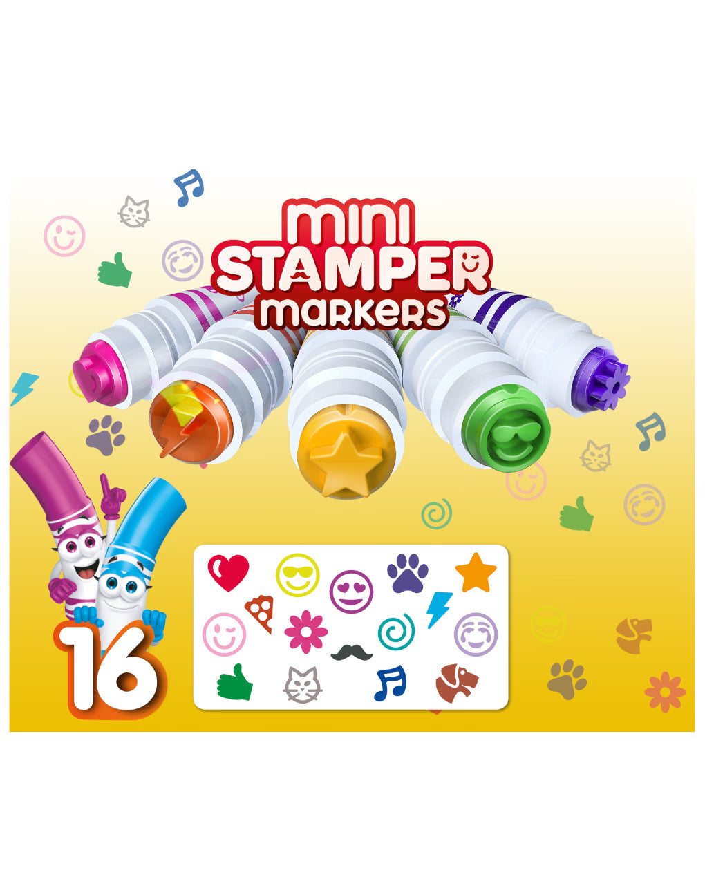 Crayola 16 Pennarelli Lavabili A Stampino