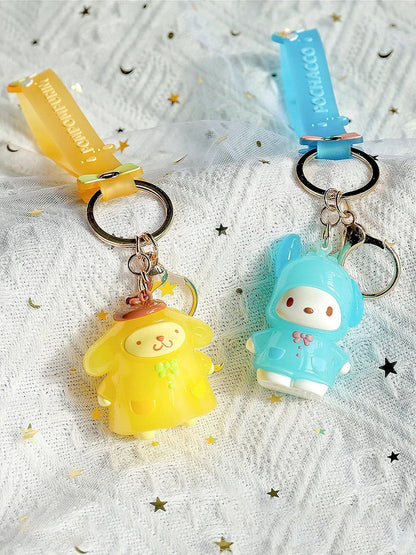 Sanrio Portachiavi Pompompurin Raincoat Series Con Hand Strap