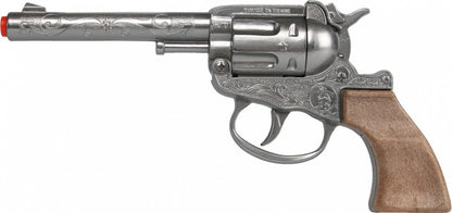 Gonher Pistola Cowboy Giocattolo 100 Colpi Argento