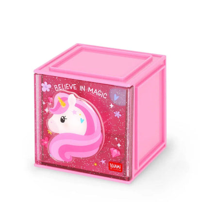 Legami Cutie Cubes - Organizer da Scrivania Modulare Unicorno | 90x90x100 mm