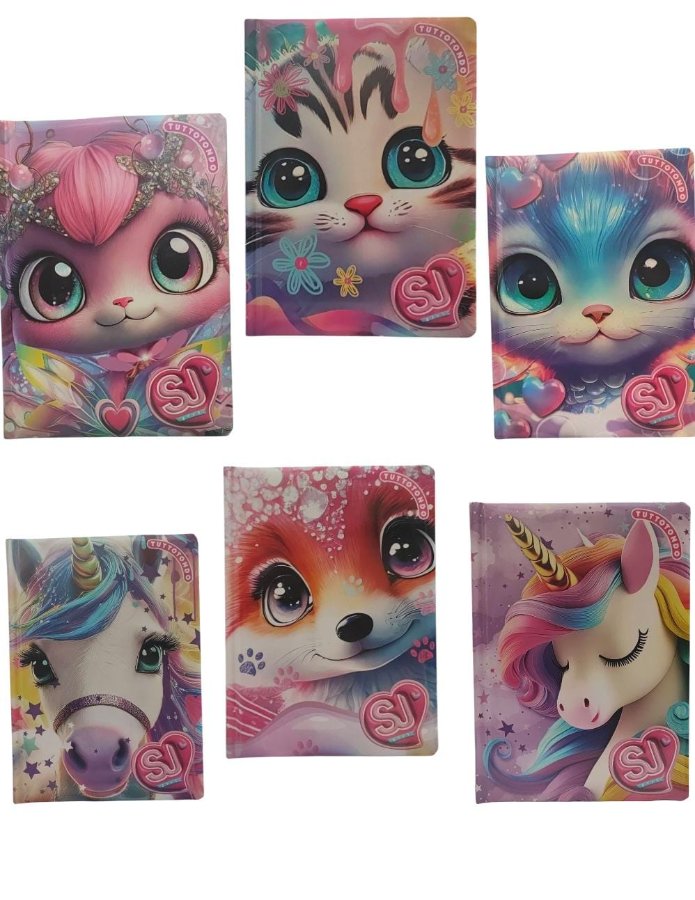 Seven Diario Ag.10m Dat - Sj Gang Cartotecnica Animali Ragazza