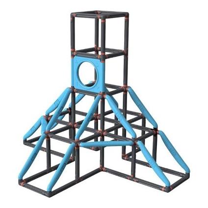 Gioco arrampicata BIG KRAXXL Torre The Giant Blu e Grigio 1,85x2,4x1,85 m 8000055701