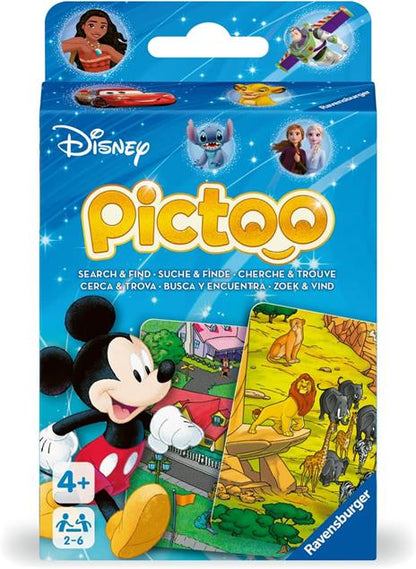 Ravensburger - Pictoo Disney, Gioco di Carte 4 Anni in su, Gioco di Famiglia, da 2 a 6 Giocatori,