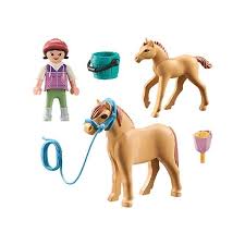 71498 Bambina Con Pony E Puledro PLAYMOBIL