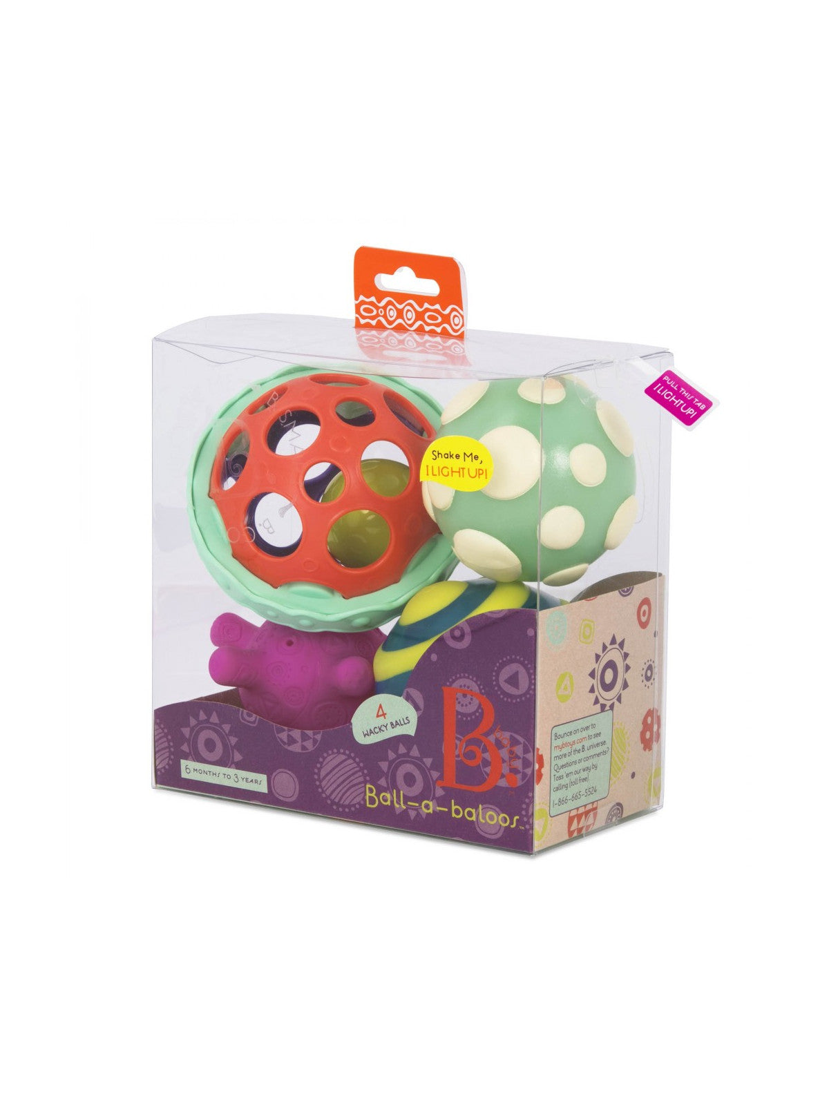 B. Toys - Set 4 Palline Sensoriali per Neonati 6M+