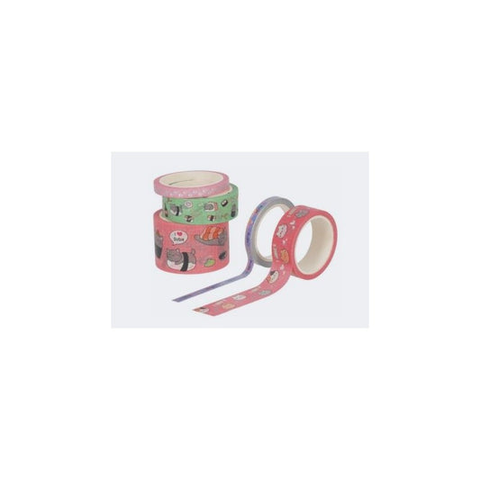Legami Set 5 Nastri Adesivi in Carta - Tape By Tape Gattino