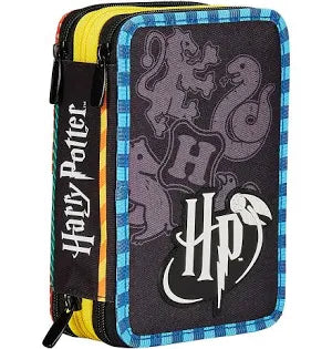 Seven Astuccio 3 Zip Harry Potter Jet Black