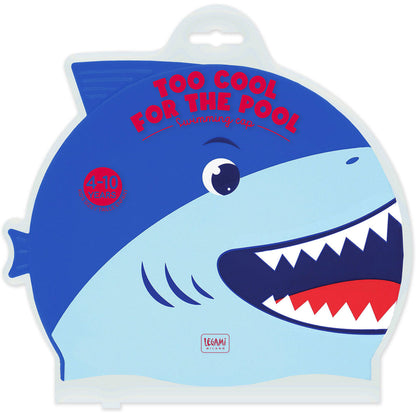Legami - Swimming Cap for Children 4-10 Years Easy to Wear Silicone Swimming Cap Very Good Grip Shark