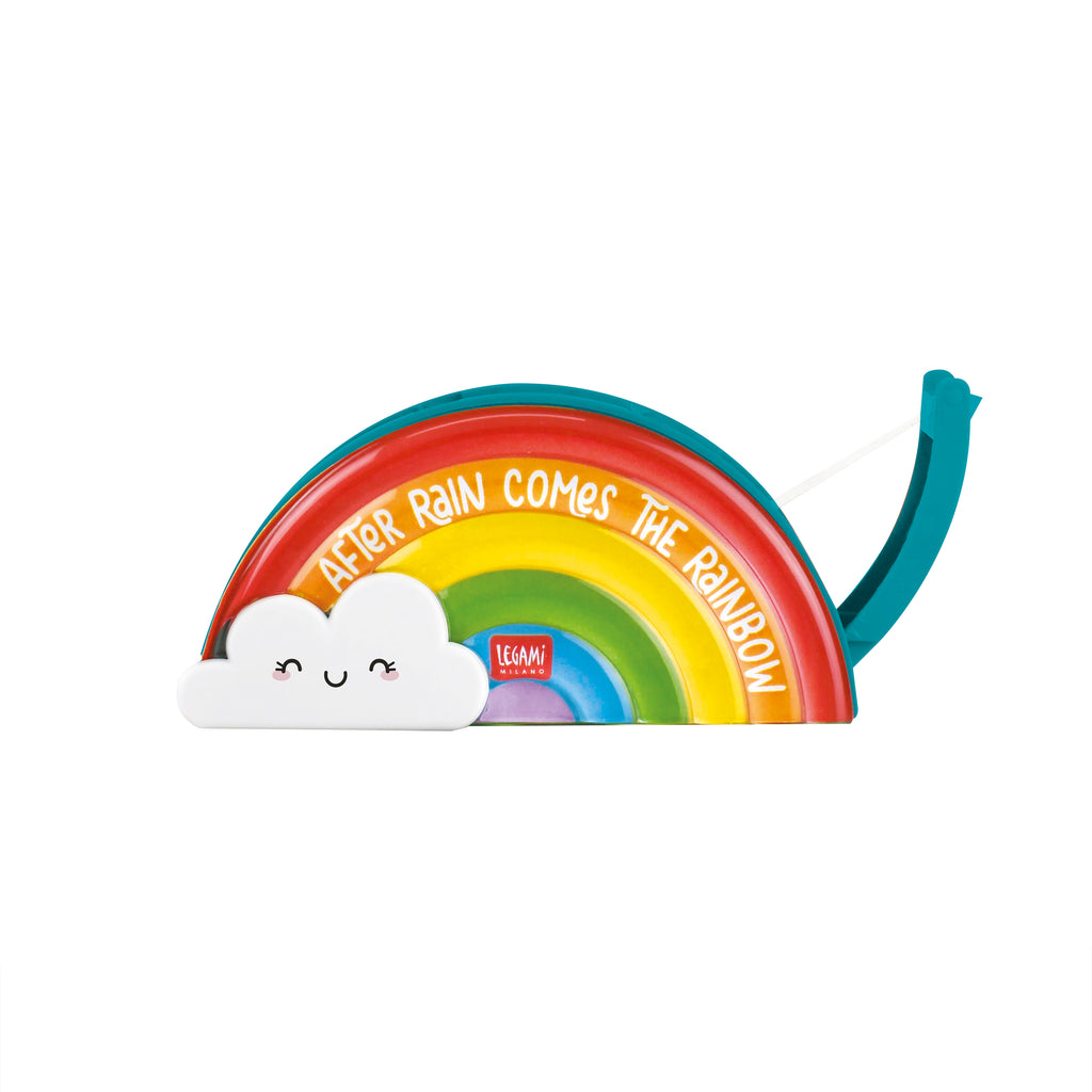 Legami Follow the Rainbow Tape Dispenser W/ 22mm Adhesive Roll School Holder