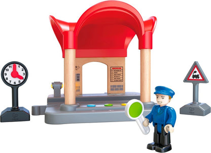 Hape Stazione Ferroviaria Giocattolo Con Funzione Annunci E Suoni
