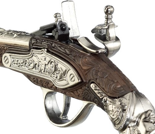 Pistola Pirata Argento Antico - Accessorio per Costume