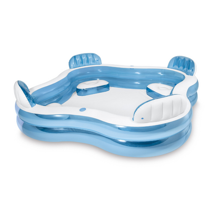 Intex Family Lounge Pool - Piscina Gonfiabile con Sedili 229x229 cm 3+