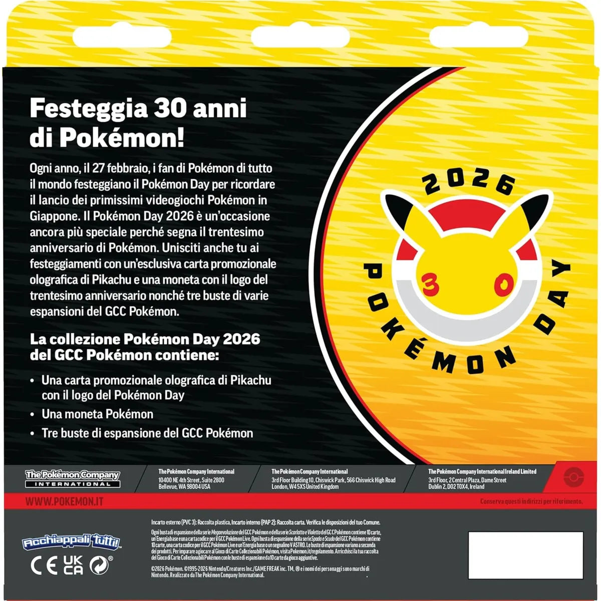 Collezione Pokemon Day 2026 3 Buste & Pikachu Promo