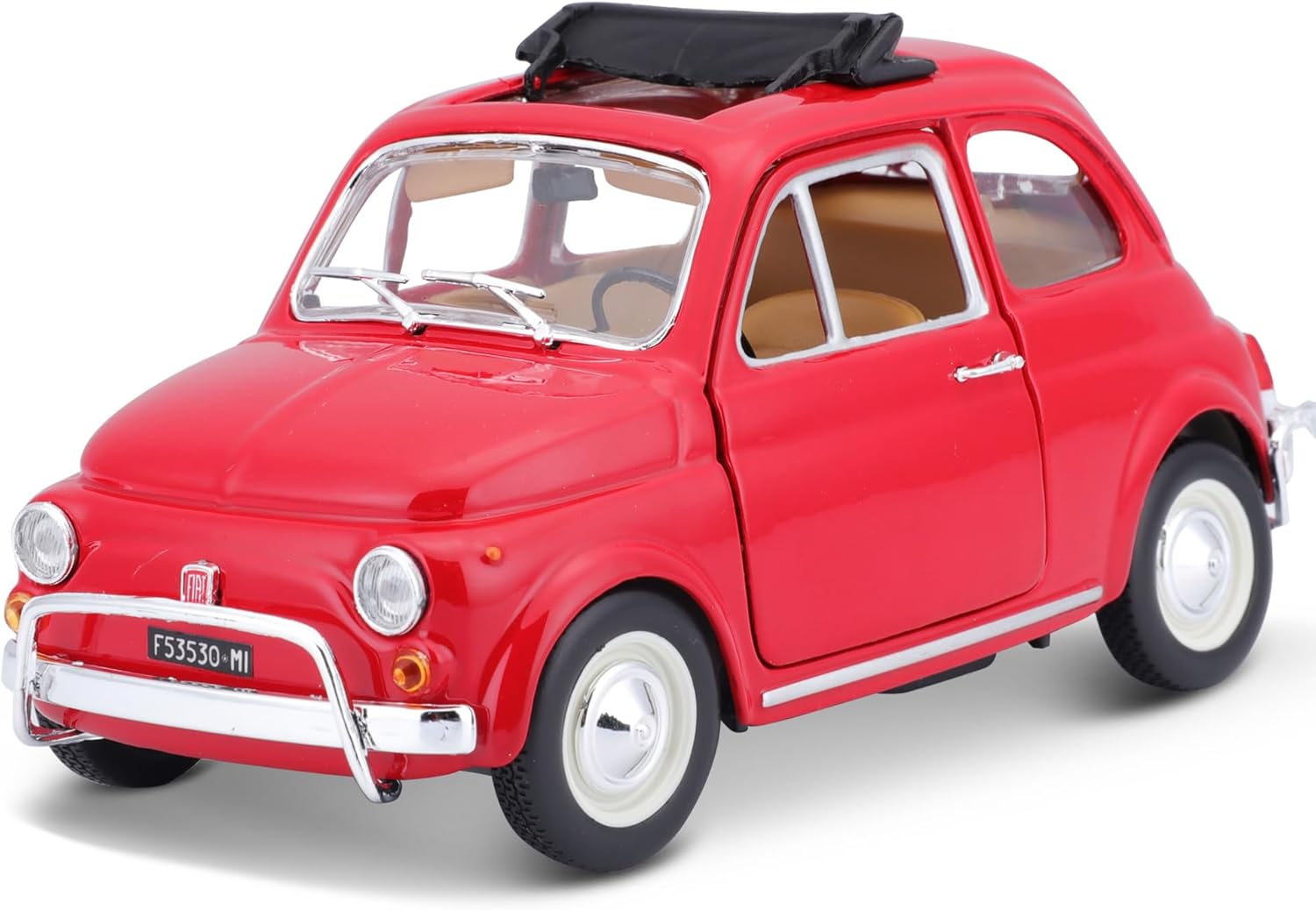 Bburago - Fiat 500l (1968), Rossa - Scala 1:24