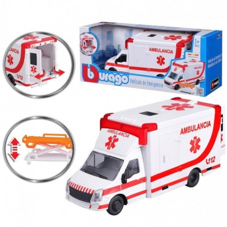 Bburago Ambulanza Con Barella In Miniatura