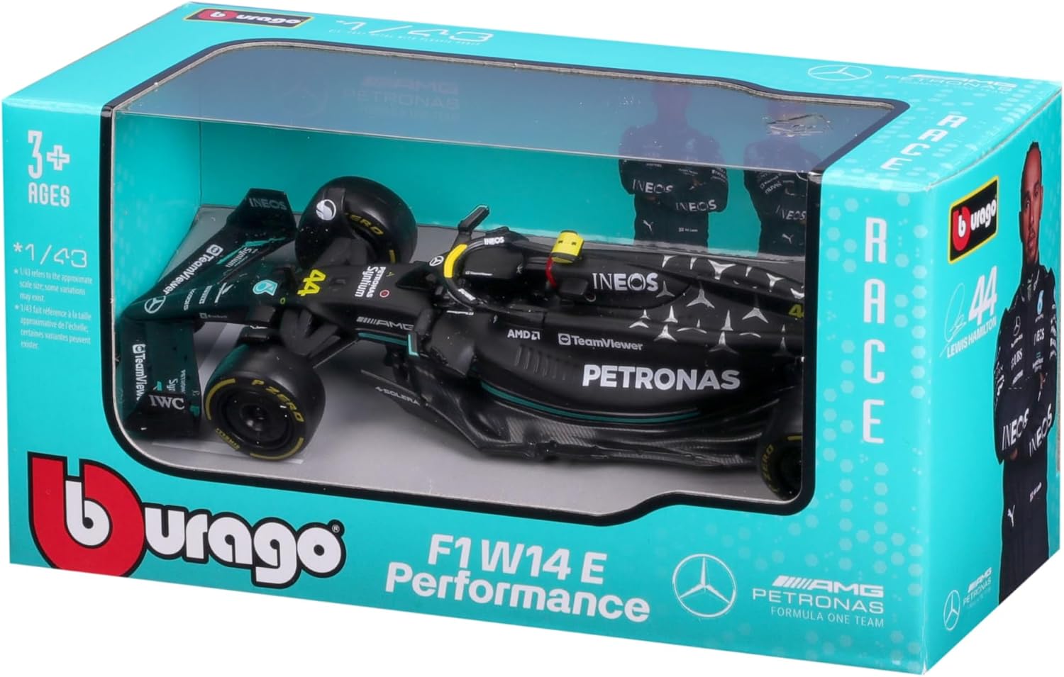 Bburago 18-38080 Race - Mercedes Amg F1 W14 E Performance #44-1:43