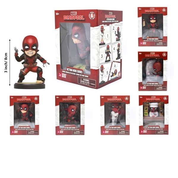 Hero Box Deadpool n2 Action Hero Series Fun Series 8CM di YuMe
