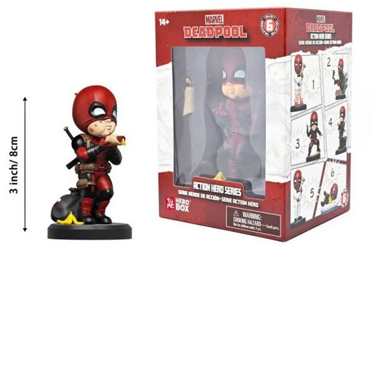 Hero Box Deadpool n4 Action Hero Series Fun Series 8CM di YuMe