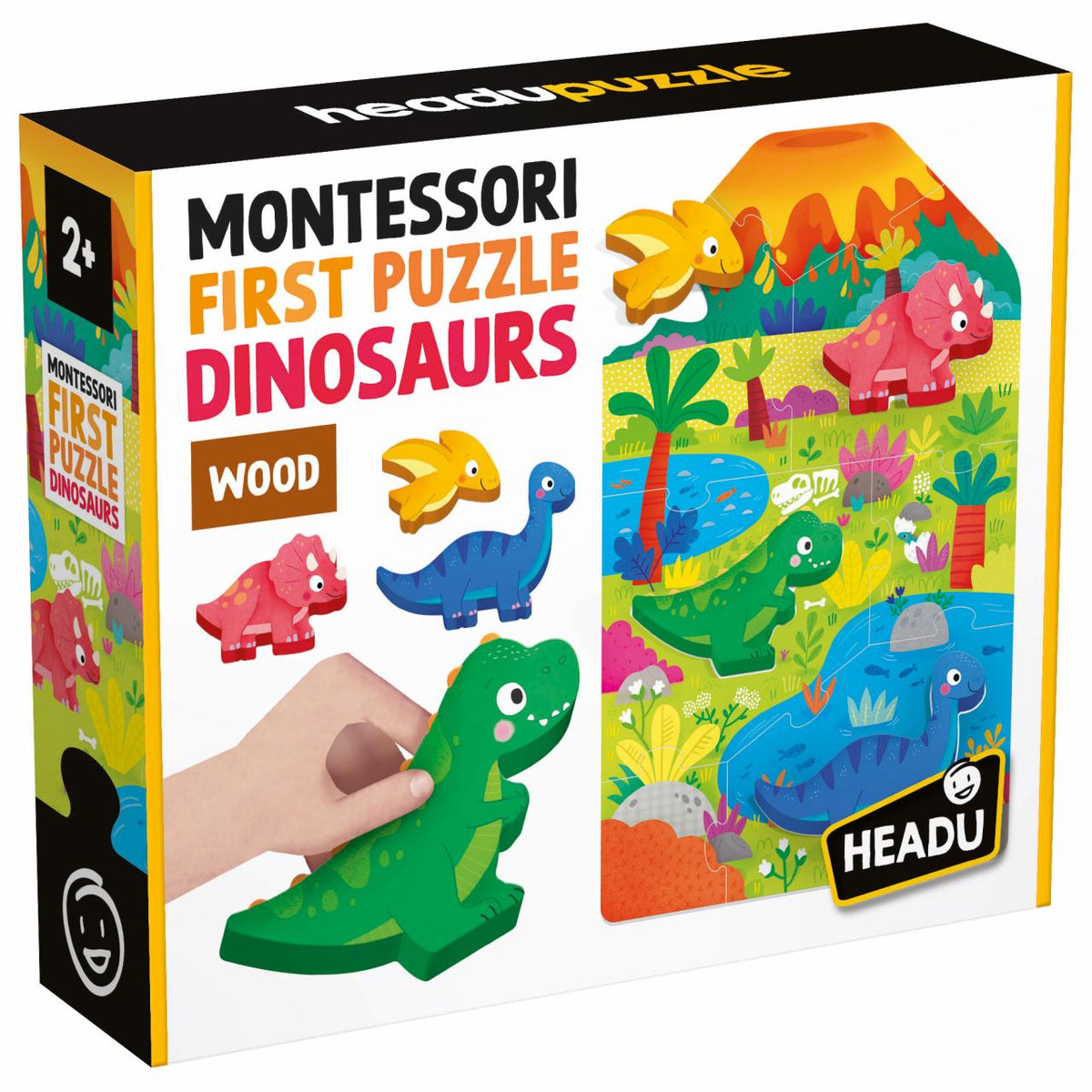 First Puzzle Dinosaurs Montessori - HEADU