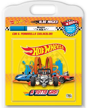 Pon Pon Edizioni - A Tutto Gas! Albo Magico Hot Wheels Con Pennarello Svelacolori