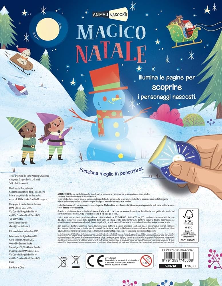 Dami Editore Magico Natale Animali Nascosti Con Torcia Magica