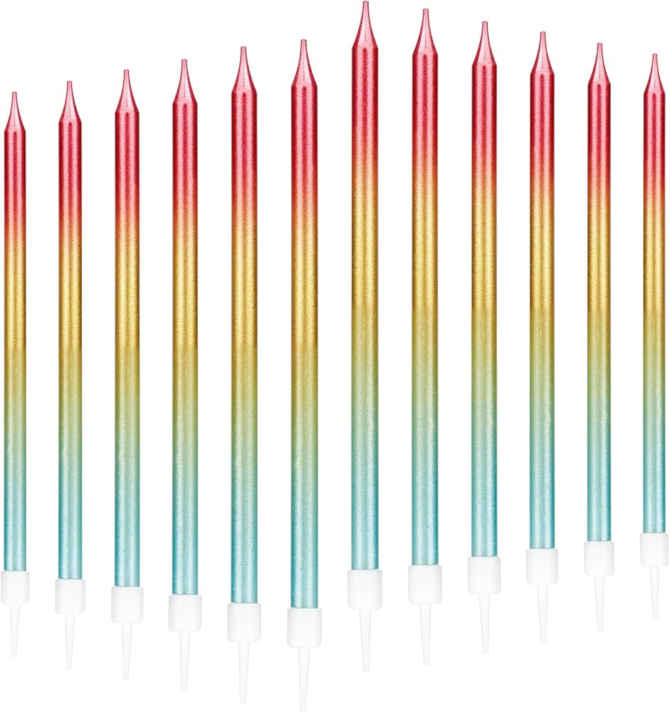 Boland Candela Sagomata Numero 3 Arcobaleno