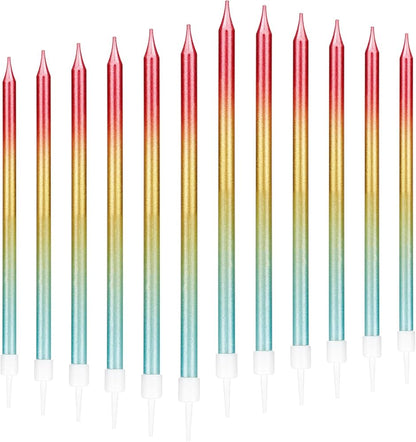 Boland Candela Sagomata Numero 3 Arcobaleno