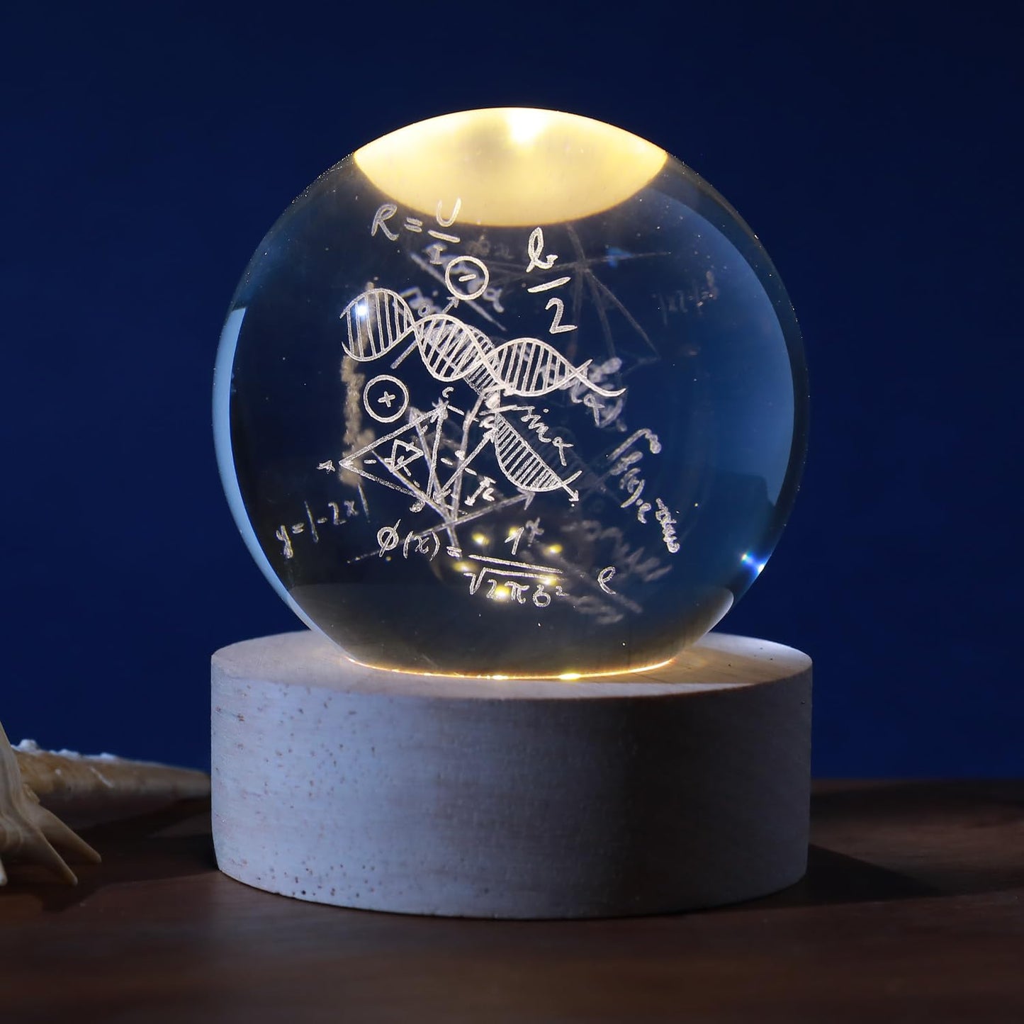 I-Total Lampada da Tavolo LED Crystal Ball Dente di Leone