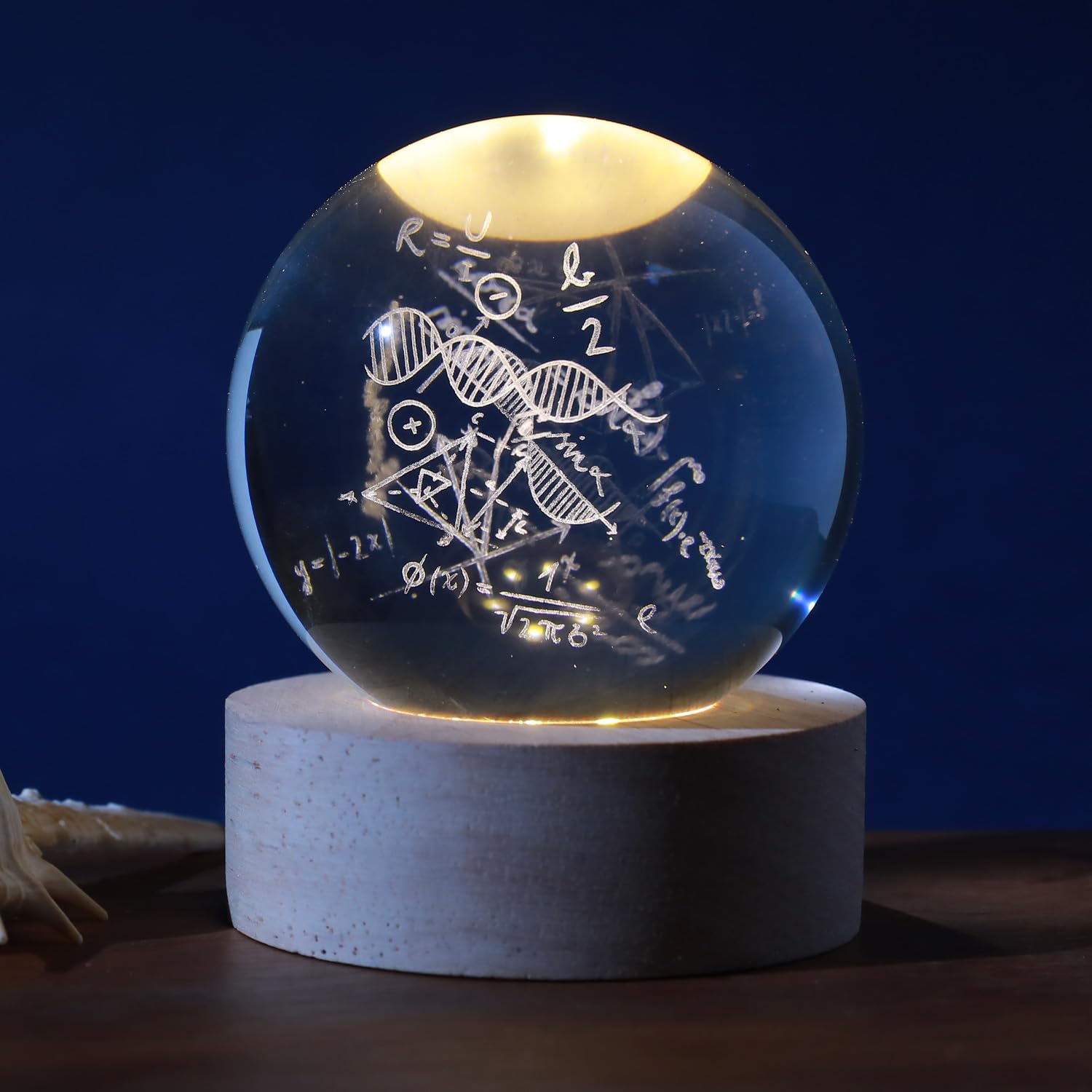 I-Total Lampada da Tavolo LED Crystal Ball Dente di Leone