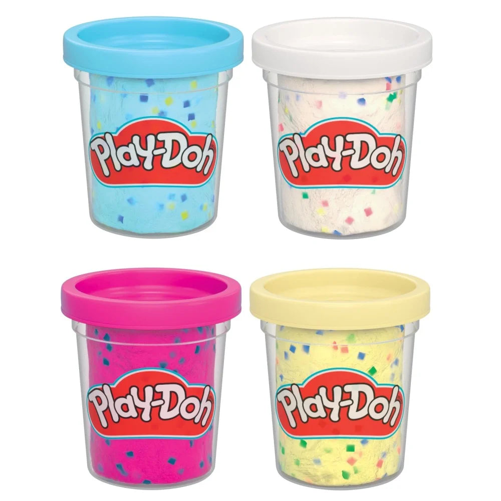 Hasbro play-doh 4 confetti vasetti pasta modellare