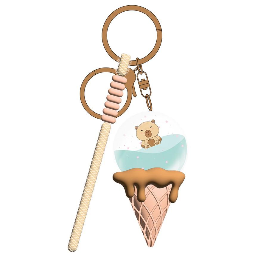 ITOTAL Kawaii Ice Cream Capybara Portachiavi