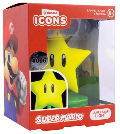 Paladone Super Mario Star Icon Light 12 Cm Pvc Mini Lampada