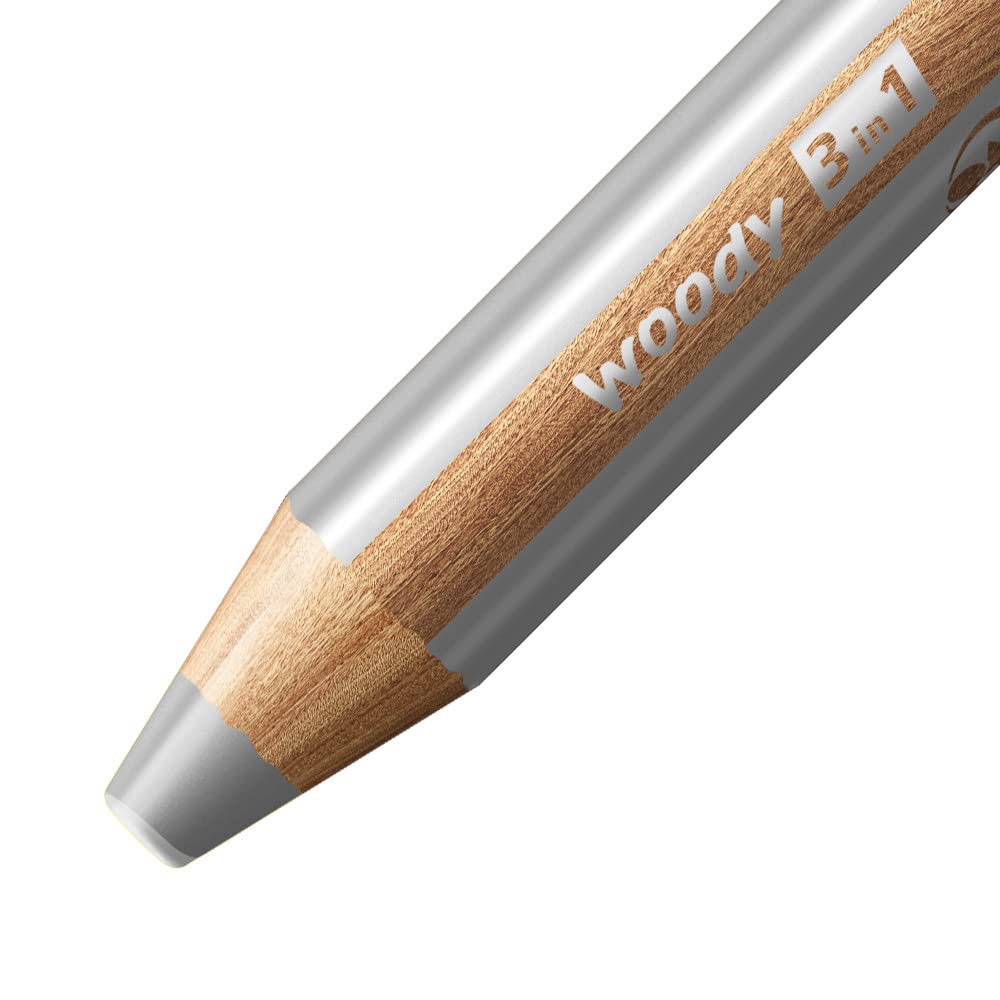 STABILO Woody 3 in 1 Bianco - Matita Colorata Multifunzione