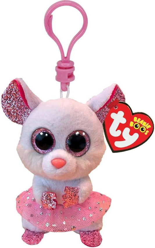 Ty: Beanie Boos - Nina (Peluche Con Clip 8 Cm) topolNA PORTACHIAVI