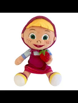 PTS Masha e Orso - Peluche Masha con Fragola Seduto 25cm