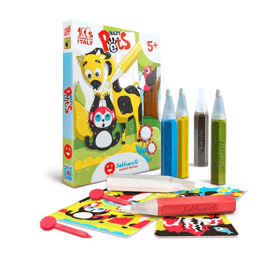 Sabbiarelli Sand-it for Fun MIDI Kit Crazy Pets 6 Penne Sabbia