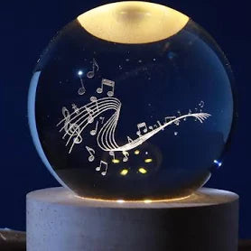 I-Total Lampada da Tavolo LED Crystal Ball Albero