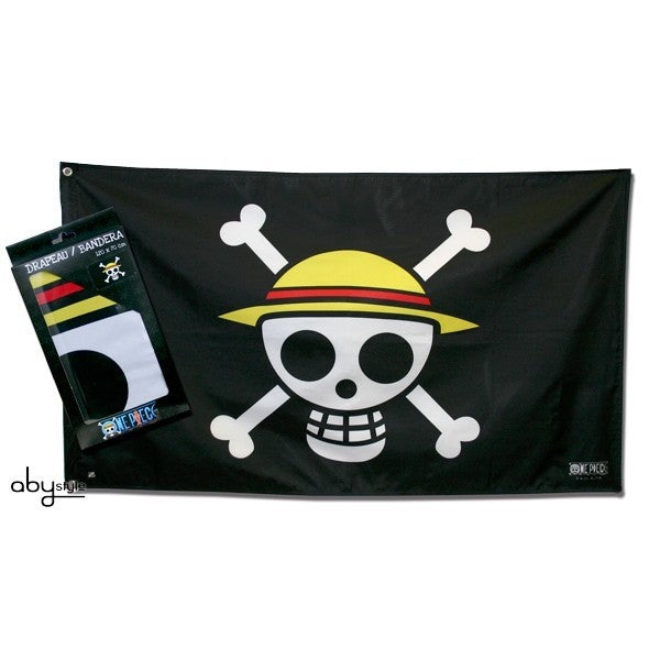 Bandiera con teschio dell'anime One Piece - Misura standard - Nero